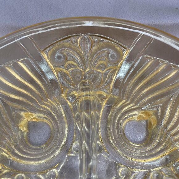 Vintage Indiana Glass Carnival Glass Divided Relish Dish MCM - Picture 3 of 6